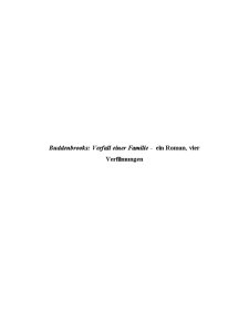 Buddenbrooks - Verfall Einer Familie - Ein Roman, Vier Verfilmungen - Pagina 1