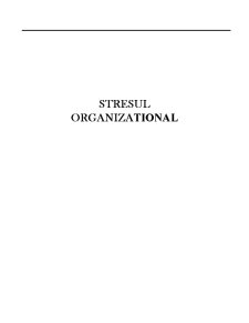 Stresul organizațional - Pagina 1