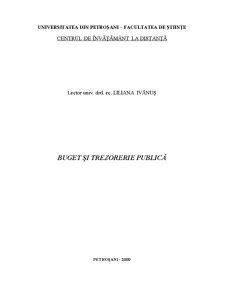 Buget și Trezorerie Publică - Pagina 1