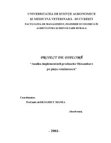 Analiza Implementării Produselor Fitosanitare pe Piața Românească - Pagina 1