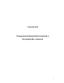 Managementul Finanțării Internaționale a Întreprinderilor Românești - Pagina 2