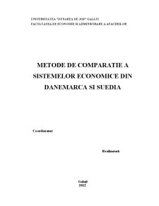 Metode de comparație a sistemelor economice din Danemarca și Suedia - Pagina 1