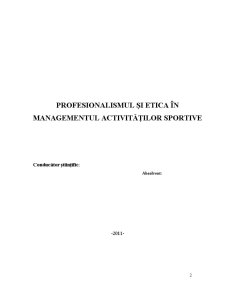 Profesionalismul și Etica în Managementul Activităților Sportive - Pagina 2