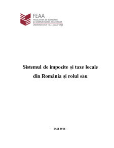 Sistemul de Impozite și Taxe Locale din România și Rolul Său - Pagina 1