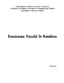 Evaziunea Fiscală în România - Pagina 1