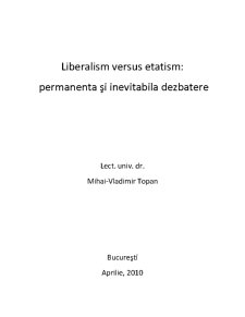 Liberalism și Etatism - Pagina 1