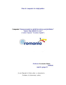 Plan campanie de relații publice eRomania - Pagina 1