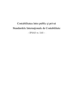Standardele internaționale de contabilitate în domeniul public și privat - IPSAS vs IAS - Pagina 2