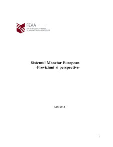 Sistemul Monetar European - Previziuni și Perspective - Pagina 1