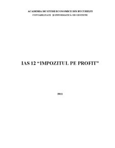 Impozitul pe Profit - Pagina 1
