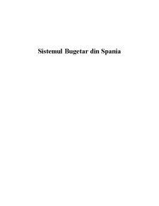 Sistemul Bugetar din Spania - Pagina 1