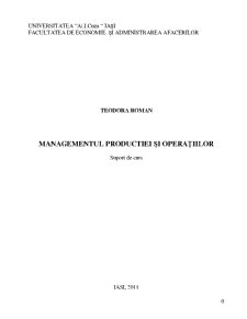 Managementul Productiei și Operațiilor - Pagina 1