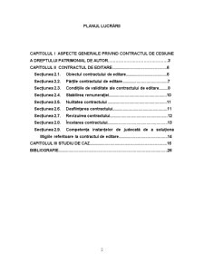 Specii ale Contractului de Cesiune - Contractul de Editare - Pagina 2