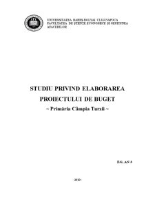 Studiu privind Elaborarea Proiectului de Buget - Pagina 1