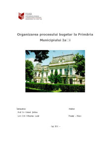 Organizarea Procesului Bugetar la Primăria Municipiului Iași - Pagina 1
