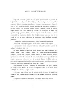 Lecția - concept, tipologie - Pagina 1