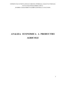 Analiza economică a producției agricole - Pagina 2