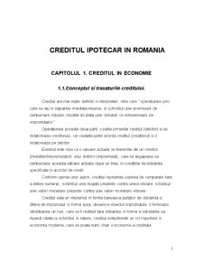 Creditul Ipotecar în România - Pagina 1