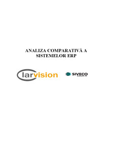 Analiza comparativă a sistemelor ERP Clarvision & Siveco - Pagina 1