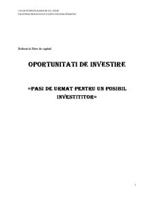 Oportunități de învestire - Pagina 1