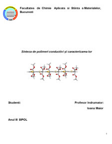 Sinteza de Polimeri Conductivi și Caracterizarea Lor - Pagina 1