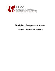 Uniunea Europeană - integrare europeană - Pagina 1