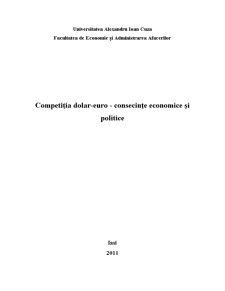 Competiția dolar - euro. consecințe economice și politice - Pagina 1