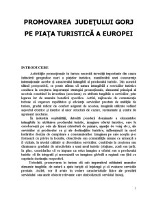 Promovarea Județului Gorj pe Piața Turistică a Europei - Pagina 1