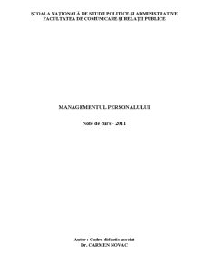 Managementul Personalului - Pagina 1