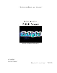 Ingineria programări - Enlight browser - Pagina 1