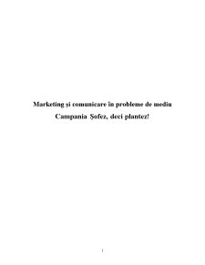 Marketing și Comunicare în Probleme de Mediu - Pagina 1