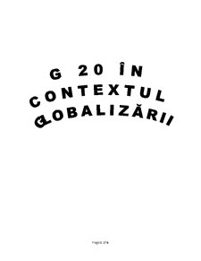 Global 20 în contextul globalizării - Pagina 1