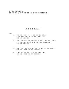 Istoria gândirii economice - Pagina 1