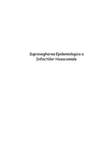 Supravegherea epidemiologică a infecțiilor nosocomiale - Pagina 1