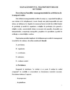 Managementul Transporturilor Rutiere - Pagina 1