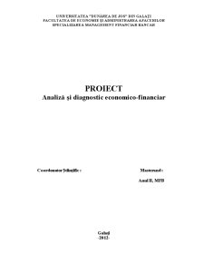 Analiză și Diagnostic economico-financiar - Pagina 1