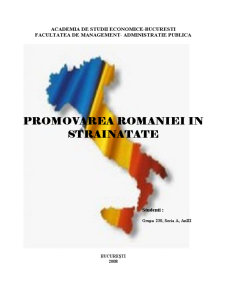 Promovarea României în străinătate - Pagina 1