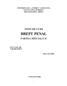 Drept penal - partea specială II - Pagina 1