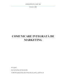 Comunicare Integrată de Marketing - Pagina 1