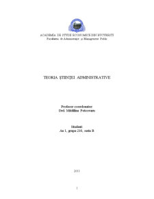 Relația Știintei Administrative cu Celelalte Științe - Pagina 1