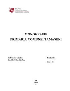 Monografie - Primăria Comunei Tămășeni - Pagina 1