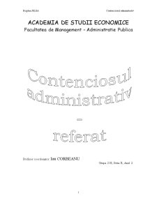 Principiile Contenciosului Administrativ - Pagina 1