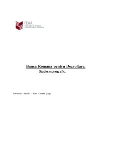 Banca Română pentru Dezvoltare - studiu monografic - Pagina 1