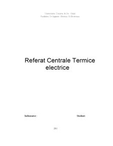 Centrale Termice Electrice - Pagina 1