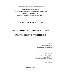 Rolul Zonelor Economice Libere în Atragerea Investițiilor - Pagina 1