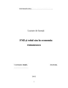 FMI și Rolul Său în Economia Romaneasca - Pagina 2