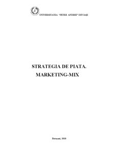 Strategia de Piata. Marketing-Mix - Pagina 1