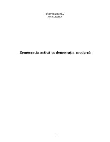 Democrația antică vs democrația modernă - Pagina 1