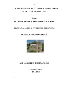 Arta europeană și marketingul în turism - Pagina 1