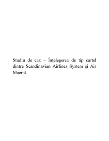 Înțelegerea de Tip Cartel dintre Scandinavian Airlines System și Air Maersk - Pagina 1